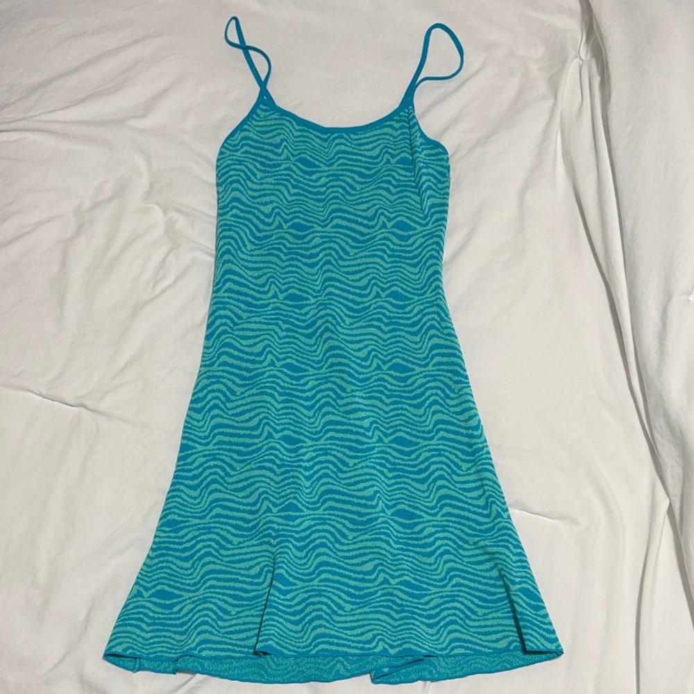 Zara Turquoise Patterned Dress